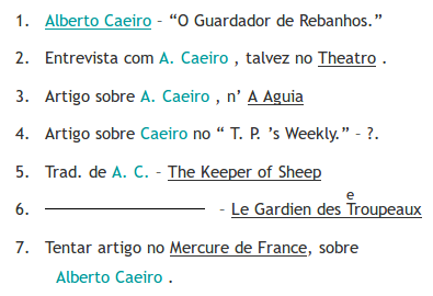 Transcription of the document BNP/E3 8-3v with
                                                  highlighted name occurrences, here "Alberto
                                                  Caeiro"